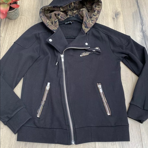 kooples biker hoodie